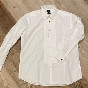 NEW Tuxedo shirt 16 1/2-regular fit w/cufflinks & stud set